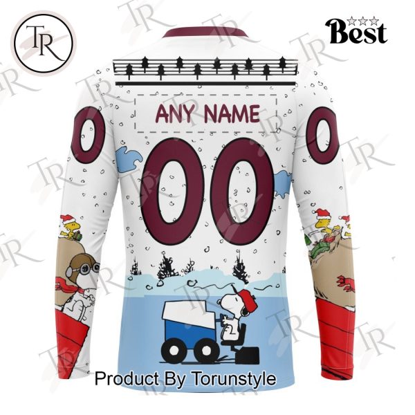 NHL Colorado Avalanche Special Peanuts Ice Skating Design Hoodie