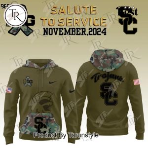 USC Trojans Camo 2024 Salute to Service Combo Hoodie, Longpants, Cap