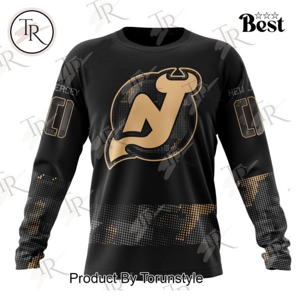 NHL New Jersey Devils Personalized Military Appreciation Design Hoodie