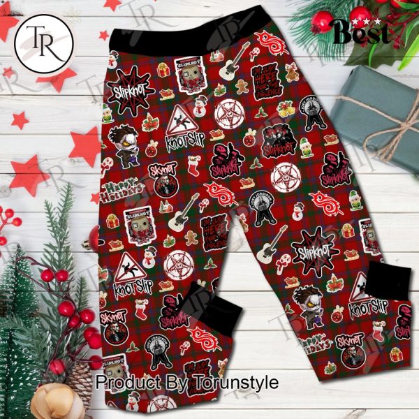 Slipknot Band Here Come The Pain Merry Christmas Pajamas Set