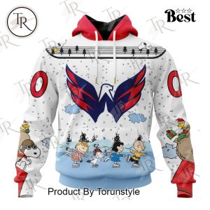 NHL Washington Capitals Special Peanuts Ice Skating Design Hoodie