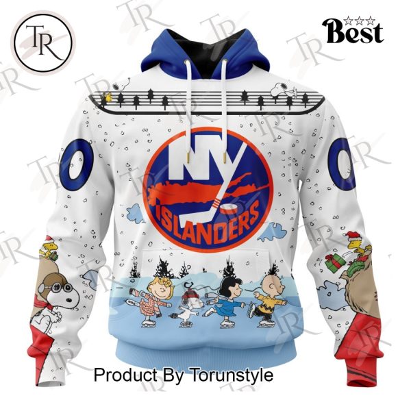 NHL New York Islanders Special Peanuts Ice Skating Design Hoodie