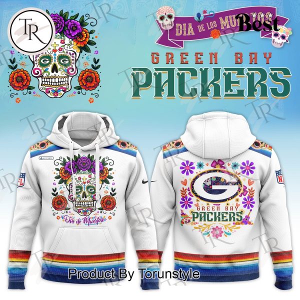 Dia De Los Muertos Green Bay Packers 2024 Pullover Hoodie, Longpants, Cap