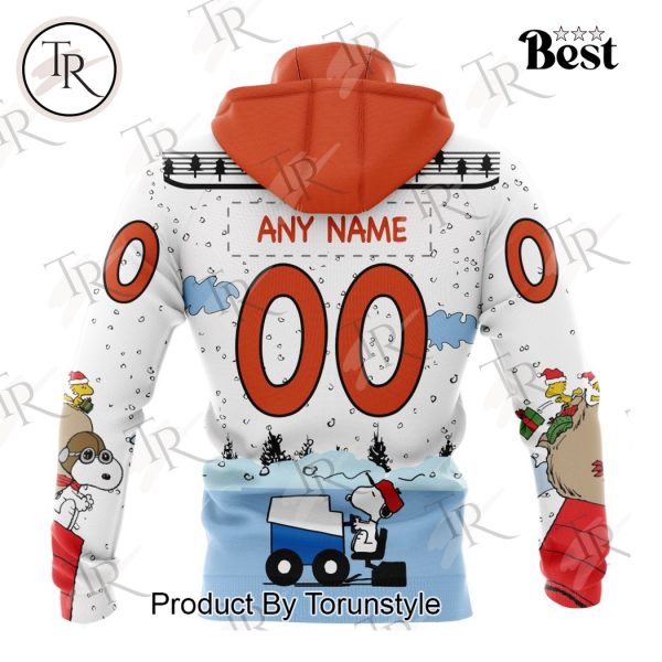 NHL Anaheim Ducks Special Peanuts Ice Skating Design Hoodie