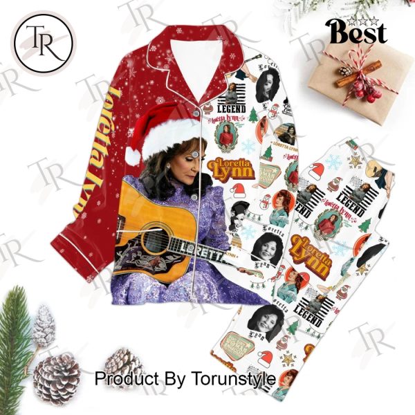 Loretta Lynn Legend Merry Christmas Button Down Pajamas Set