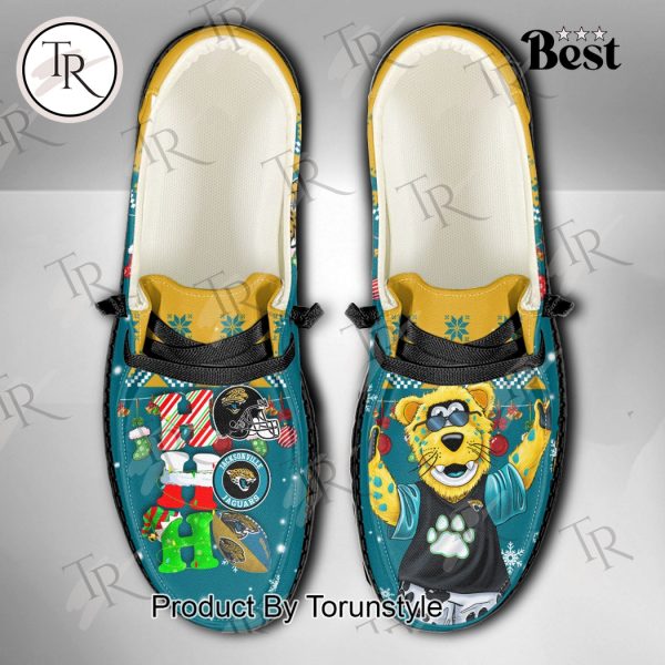 NFL Jacksonville Jaguars Ho Ho Ho Christmas Custom Name Hey Dude Shoes