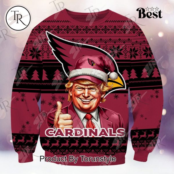 Arizona Cardinals Christmas Donald Trump Knitted Sweater