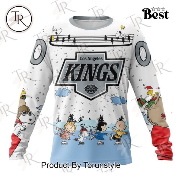 NHL Los Angeles Kings Special Peanuts Ice Skating Design Hoodie