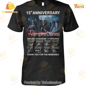 15th Anniversary The Vampire Diaries Signature Thank You For The Memories Unisex T-Shirt