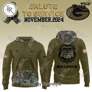 Georgia Bulldogs Camo 2024 Salute to Service Combo Hoodie, Longpants, Cap