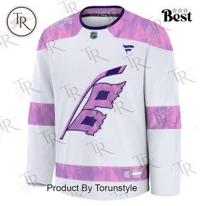 NHL Carolina Hurricanes 2024 Hockey Fights Cancer Practice Jersey – White