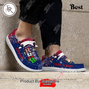 NFL New York Giants Ho Ho Ho Christmas Custom Name Hey Dude Shoes