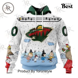 NHL Minnesota Wild Special Peanuts Ice Skating Design Hoodie