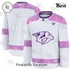 NHL New Jersey Devils 2024 Hockey Fights Cancer Practice Jersey – White