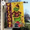 NCAA Kentucky Wildcats Football Grinch Welcome Christmas Garden Flag – Custom Name