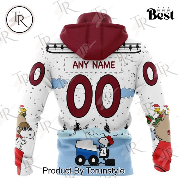 NHL Arizona Coyotes Special Peanuts Ice Skating Design Hoodie