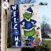 NCAA LSU Tigers Football Grinch Welcome Christmas Garden Flag – Custom Name