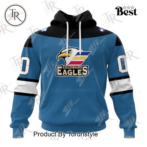 Personalized AHL Colorado Eagles Color Jersey Style Hoodie