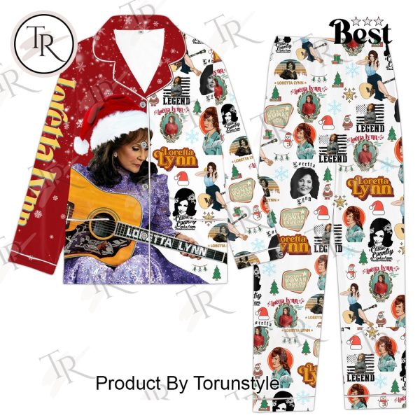 Loretta Lynn Legend Merry Christmas Button Down Pajamas Set