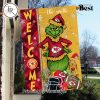 NFL Las Vegas Raiders Football Grinch Welcome Christmas Garden Flag – Custom Name