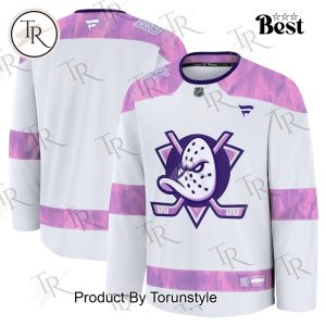 NHL Anaheim Ducks 2024 Hockey Fights Cancer Practice Jersey – White