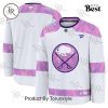 NHL Calgary Flames 2024 Hockey Fights Cancer Practice Jersey – White