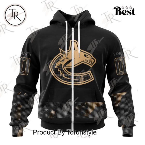 NHL Vancouver Canucks Personalized Military Appreciation Design Hoodie