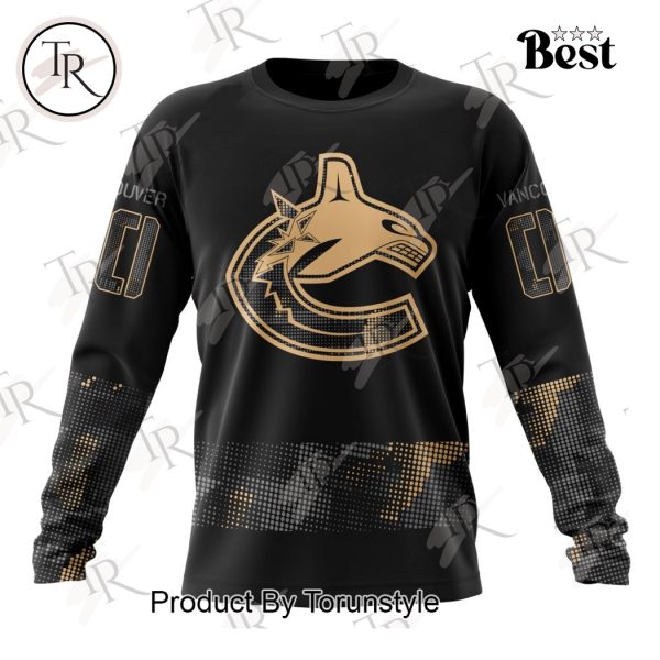 NHL Vancouver Canucks Personalized Military Appreciation Design Hoodie