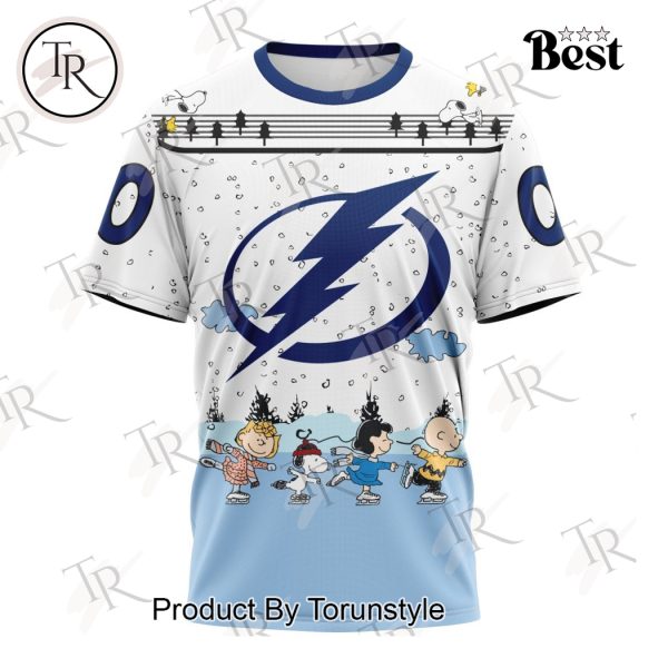 NHL Tampa Bay Lightning Special Peanuts Ice Skating Design Hoodie