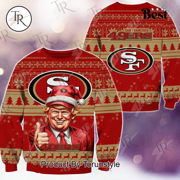 San Francisco 49ers Christmas Donald Trump Knitted Sweater