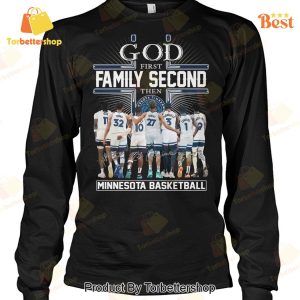 God First Family Second Then Minnesota Timberwolves Basketball Signature Unisex T-Shirt