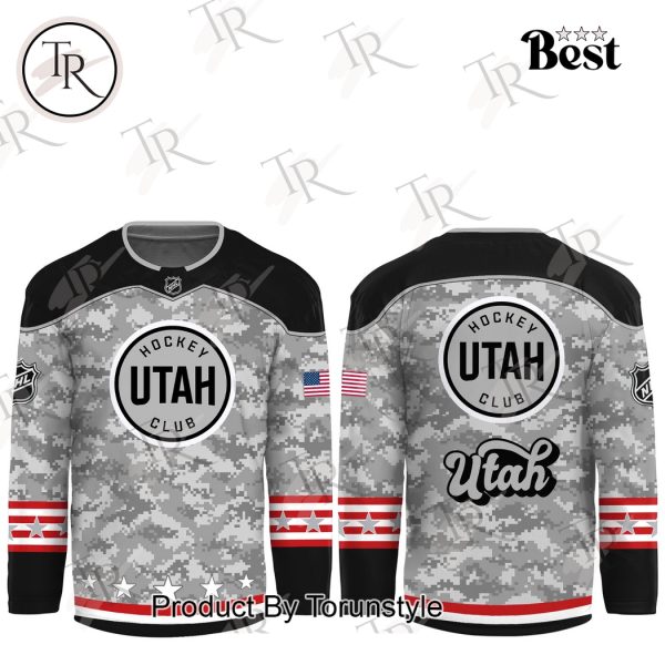 NHL Utah Arctic Camo 2024 Salute to Service Club Hockey Jersey