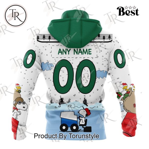 NHL Dallas Stars Special Peanuts Ice Skating Design Hoodie