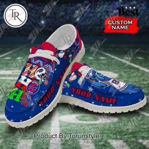 NFL Buffalo Bills Ho Ho Ho Christmas Custom Name Hey Dude Shoes