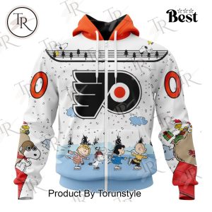 NHL Philadelphia Flyers Special Peanuts Ice Skating Design Hoodie