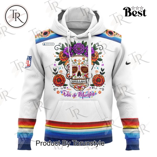 Dia De Los Muertos Washington Commanders 2024 Pullover Hoodie, Longpants, Cap