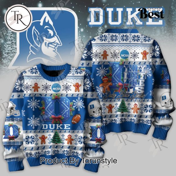 They Not Like Us Duke Blue Devils Knitted Sweater