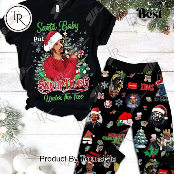 Santa Baby Put Snoop Dogg Under The Tree Merry Christmas Pajamas Set