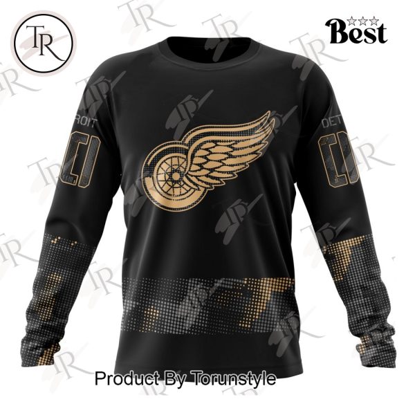 NHL Detroit Red Wings Personalized Military Appreciation Design Hoodie