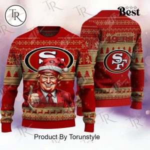 San Francisco 49ers Christmas Donald Trump Knitted Sweater