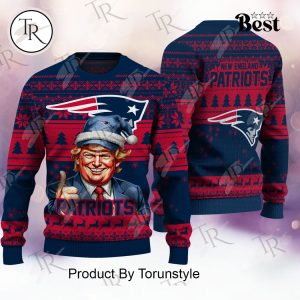 New England Patriots Christmas Donald Trump Knitted Sweater