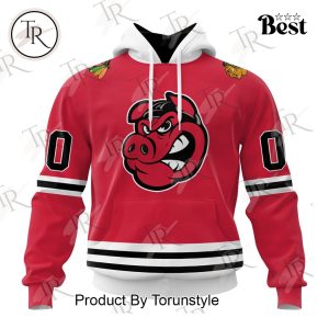 Personalized AHL Rockford IceHogs Color Jersey Style Hoodie