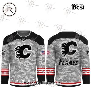 NHL Calgary Flames Arctic Camo 2024 Salute to Service Club Hockey Jersey