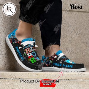 NFL Carolina Panthers Ho Ho Ho Christmas Custom Name Hey Dude Shoes