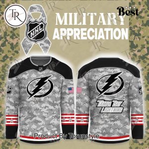 NHL Tampa Bay Lightning Arctic Camo 2024 Salute to Service Club Hockey Jersey