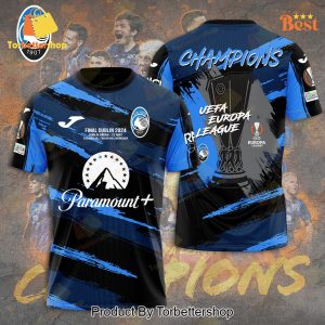 Uefa Europa League Champions Atalanta B.C 3D T-Shirt