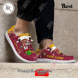 NFL Arizona Cardinals Ho Ho Ho Christmas Custom Name Hey Dude Shoes