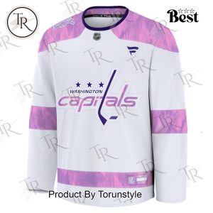 NHL Washington Capitals 2024 Hockey Fights Cancer Practice Jersey – White