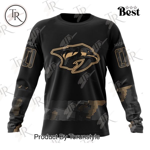 NHL Nashville Predators Personalized Military Appreciation Design Hoodie