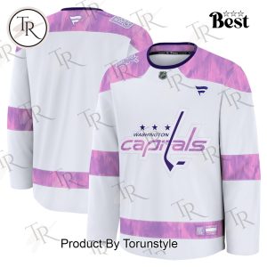 NHL Washington Capitals 2024 Hockey Fights Cancer Practice Jersey – White